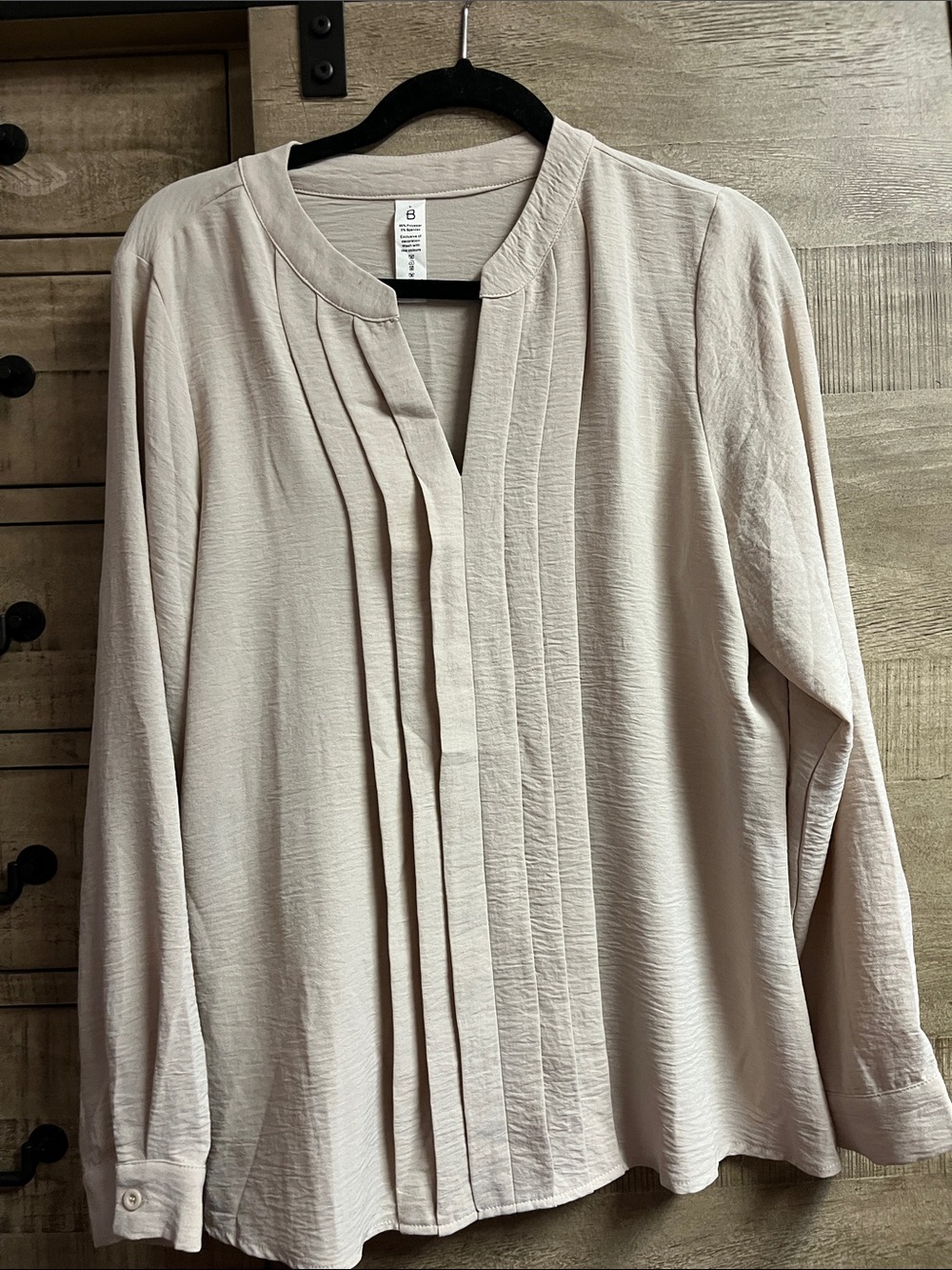Light Beige Pleated Front Men’s Shirt